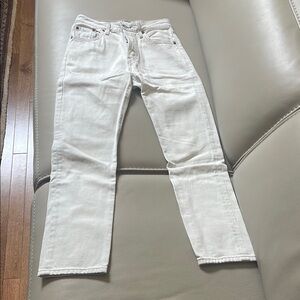 White Straight Leg Levi’s Jeans